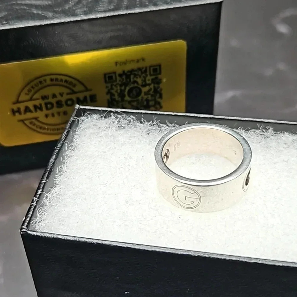 Gucci G Logo 925 Sterling Silver Ring